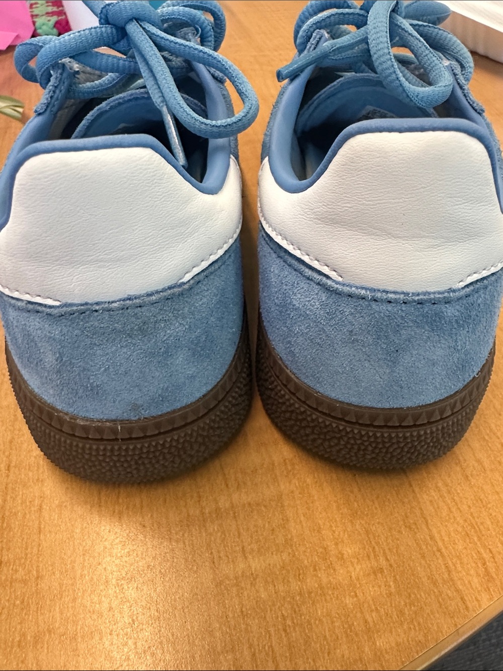 Adidas Spezial Suede Sneakers in Light Blue with White Stripes- Size 4.5 US NWOT - Picture 9 of 10